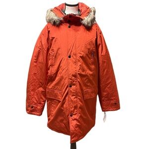 London Fog Vibrant Orange Hooded Jacket